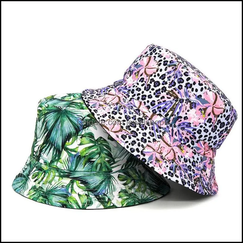 LDSLYJR Cotton Print Two Sides Wear Bucket Hat Fashion Joker Outdoor Travel Sun Cap For Men And Women 141