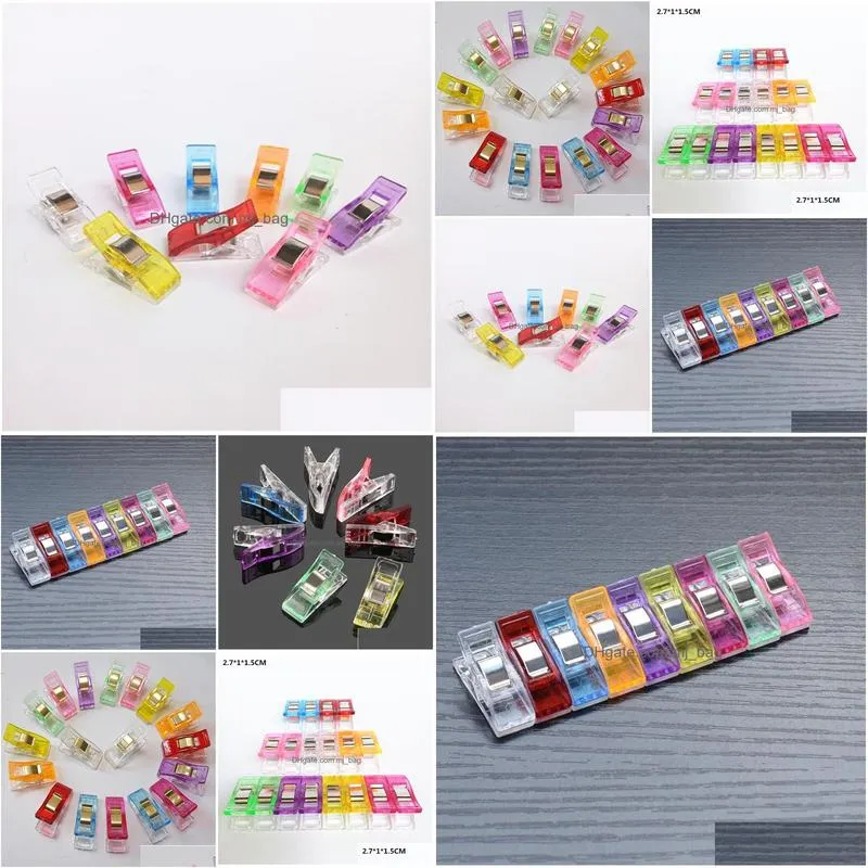 Craft Tools 5000Pcs High Quality Mticolor Plastic Clips For Patchwork Sewing Diy Crafts Quilt Quilting Clip Clover Wonder 9 Colors Hom Dhbp1