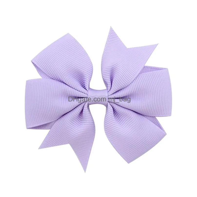 Craft Tools 1000Pcs/Lot 40 Colors Solid Grosgrain Ribbon Bows Clips Hairpin Girls Hair Clip Birthday Gift For Children Wholesale Home Dhhsg