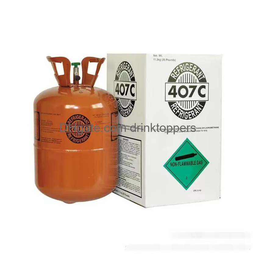 freon steel cylinder packaging r407c 25lb tank cylinder refrigerant for air conditioners