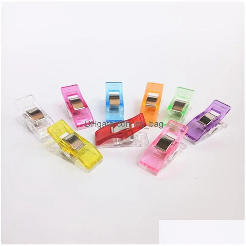 Craft Tools 5000Pcs High Quality Mticolor Plastic Clips For Patchwork Sewing Diy Crafts Quilt Quilting Clip Clover Wonder 9 Colors Hom Dhbp1