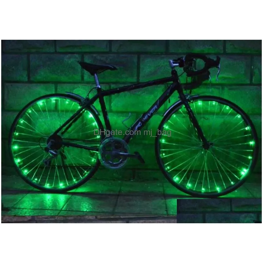 Party Favor 100Pcs Colorf Bicycle Wheel Led Flash Light Bike Cycling Spoke Lamps 2M Copper Wire String Vae Ca Home Garden Festive Part Dhwzr