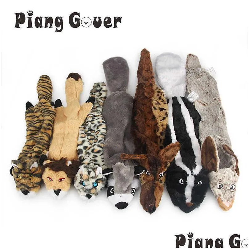 Dog Toys & Chews Dog Toys Chews Soft Plush Animal Pet Toy Cute Zebra Squeaky Tiger Sound G230520 Home Garden Pet Supplies Dog Supplies Dhb8E