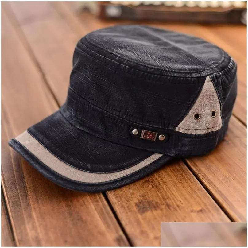 wide brim hats arrival summe cotton polyester breathable hat mens adjustable flat splicing old baseball womens snapback