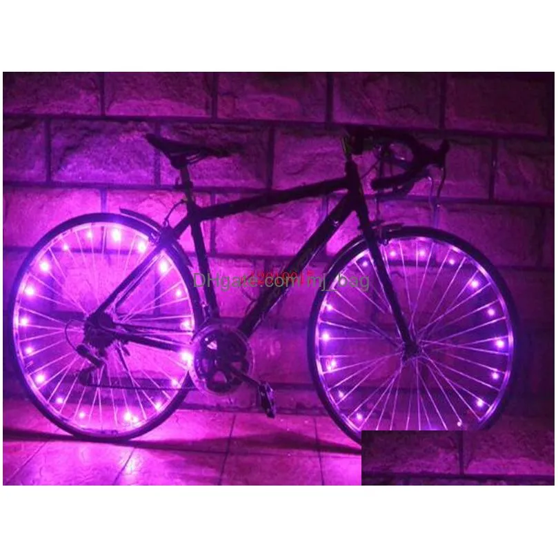 Party Favor 100Pcs Colorf Bicycle Wheel Led Flash Light Bike Cycling Spoke Lamps 2M Copper Wire String Vae Ca Home Garden Festive Part Dhwzr