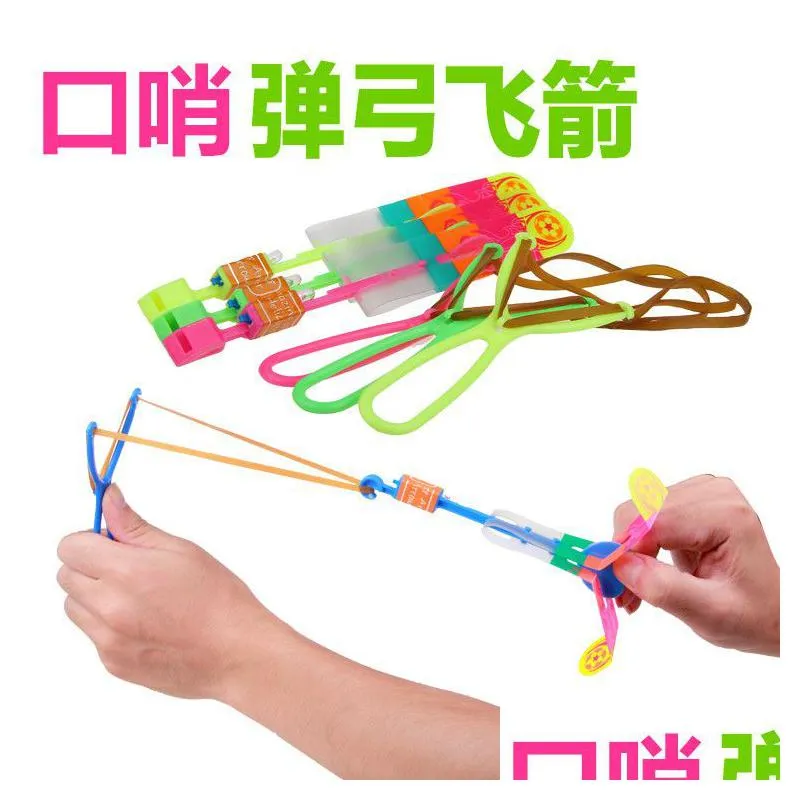 New Slings Toy Amazing Arrow Helicopter Rubber Band Power Copters Kids Led Flying 100% Brand And High Quality Dhh4U