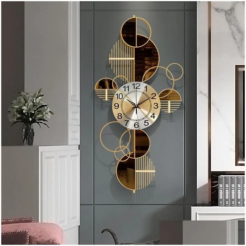 nordic light luxury living room home decoration personalized creative ironwork wall clock