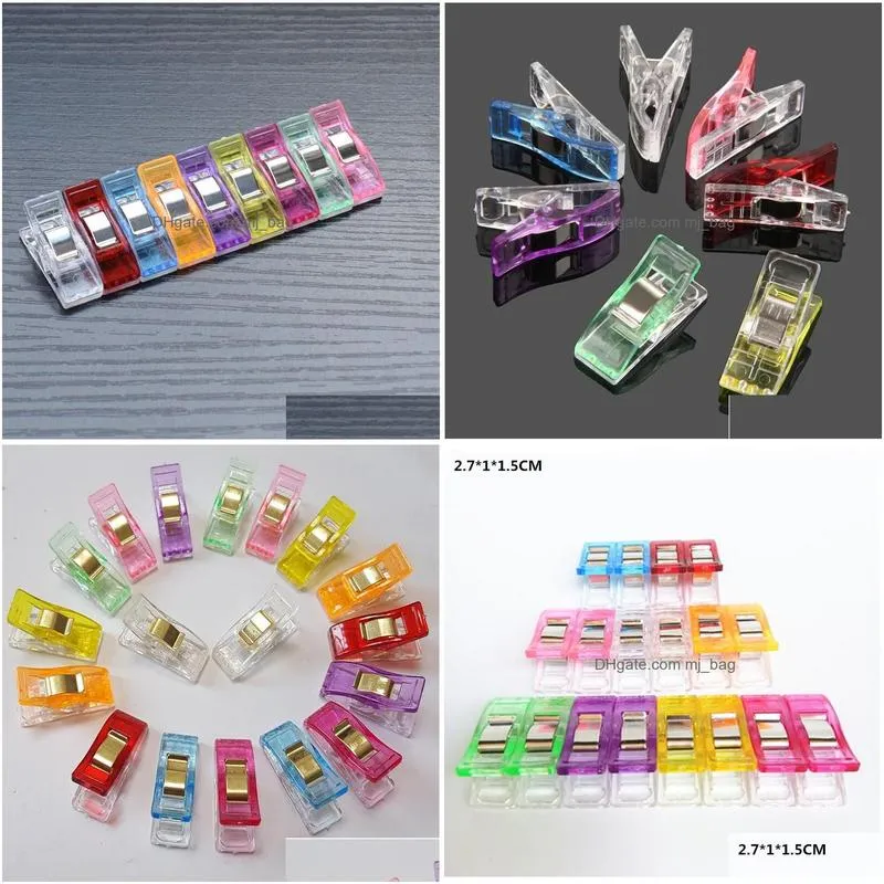Craft Tools 5000Pcs High Quality Mticolor Plastic Clips For Patchwork Sewing Diy Crafts Quilt Quilting Clip Clover Wonder 9 Colors Hom Dhbp1