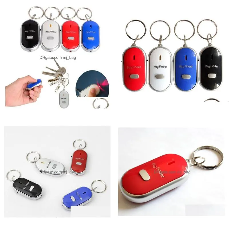 Party Favor 500Pcs Party Favor Whistle Sound Control Led Key Finder Locator Anti-Lost Chain Localizator Chaveiro Gift Home Garden Fest Dhblr