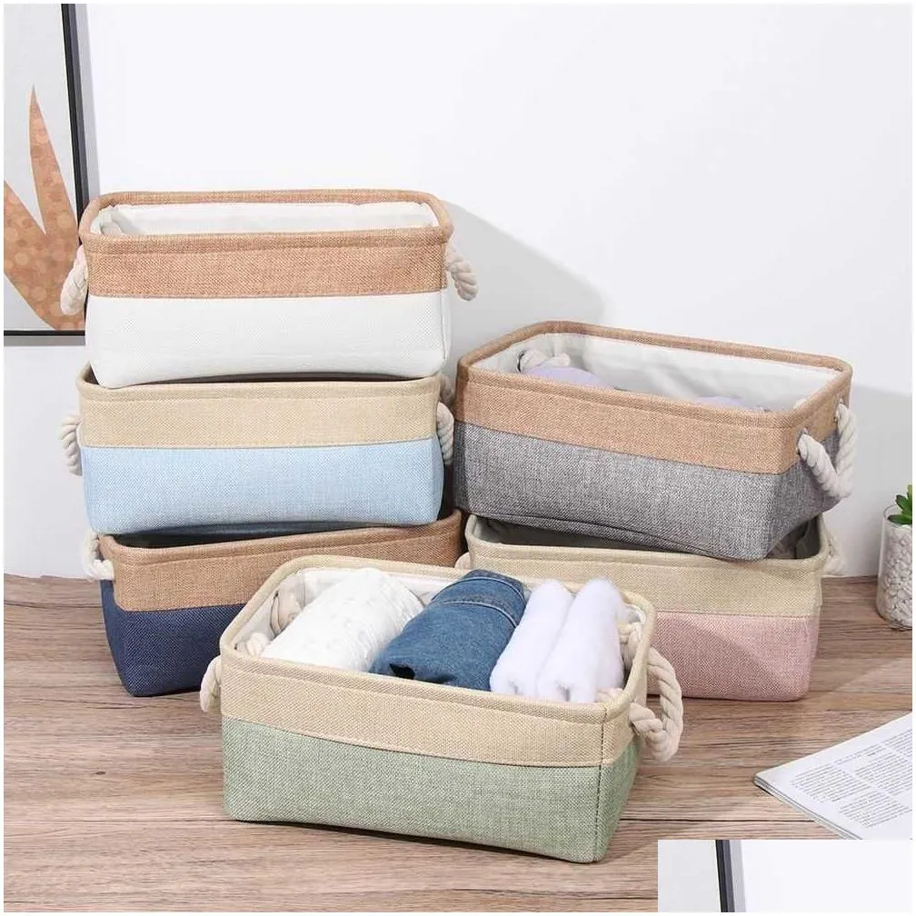 Storage Baskets Storage Baskets Home Supplies Sundries Sorting Basket Folding Organizer Box Underwear Socks Baby Toys R230726 Home Gar Dhjff