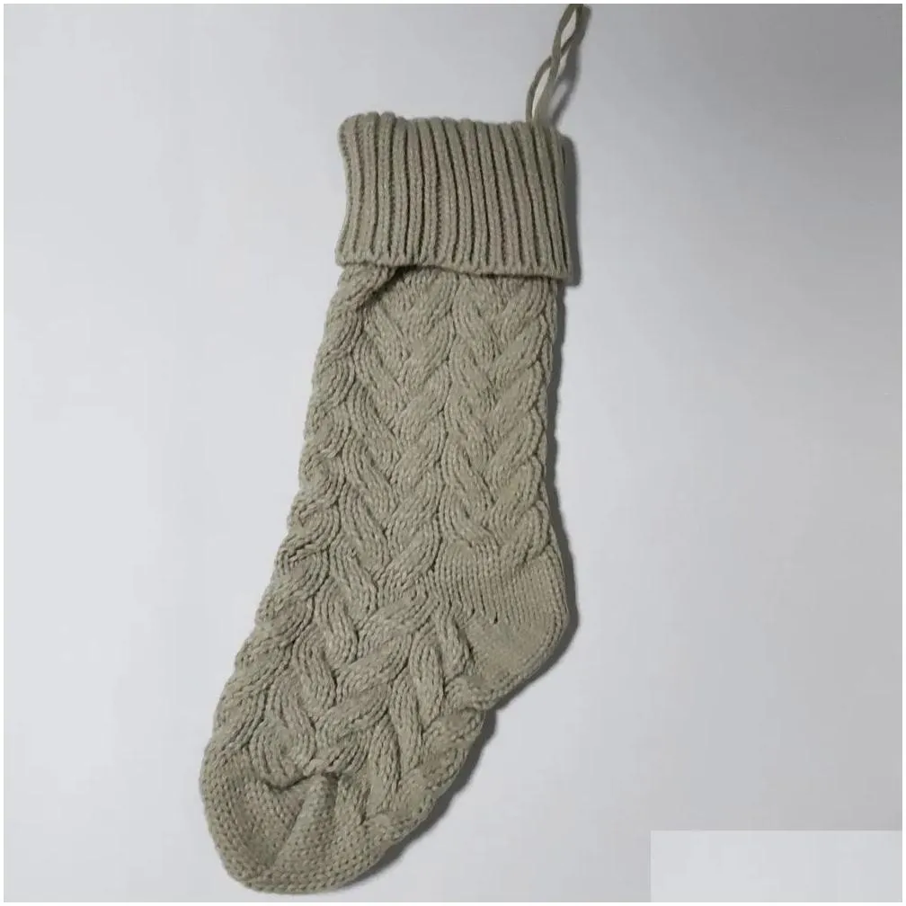 knitting christmas stocking 46cm gift stocking-christmas xmas stockings holiday stocks family-stockings indoor decoration