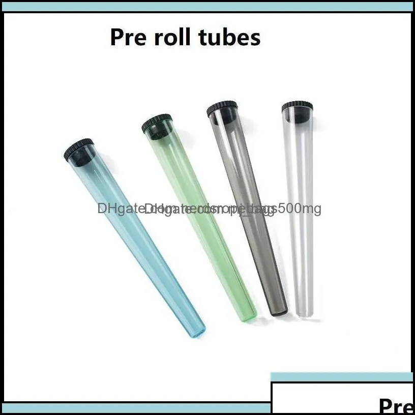 packing bottles office school business industrial 110mm pre roll packaging plastic conical preroll doob tube joint holder smoking cones