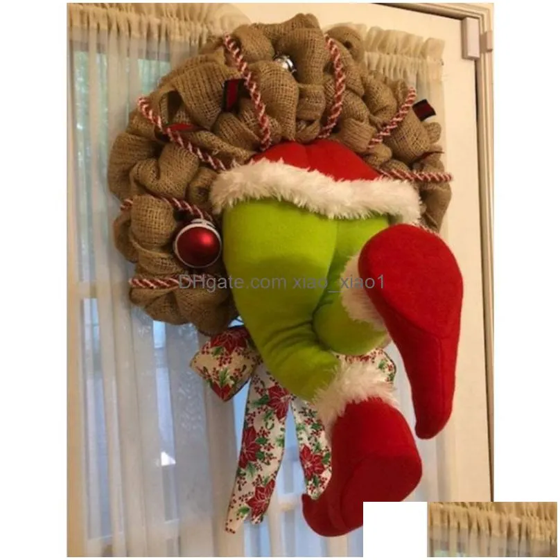 christmas burlap wreath christmas garland decorations super cute and lovely gifts for friends qp2 y201020