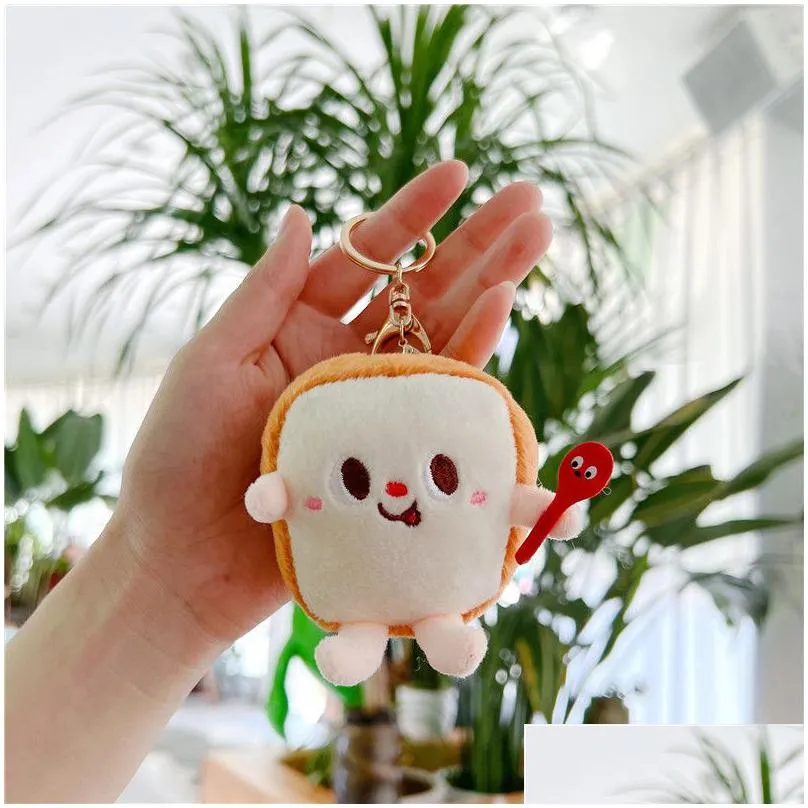 New Cartoon Burger Dog Chicken Leg Cute French Fries Plush Pendant Small Doll Boutique Grab Hine Bookbag Dh0Ux