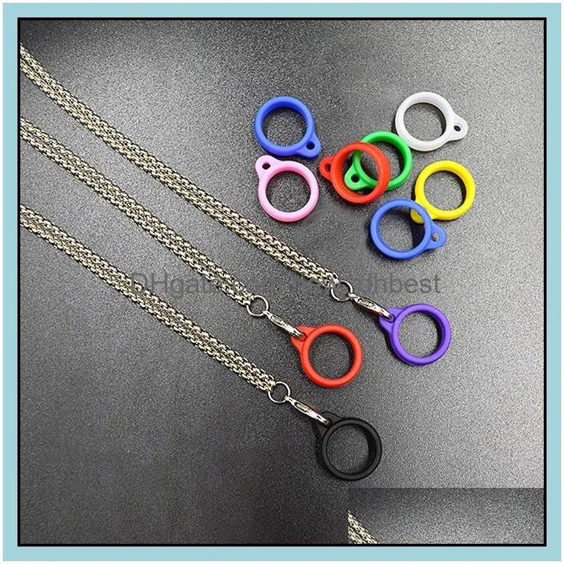 20mm stainless vape lanyard with ring clips necklace rope smoking accessories