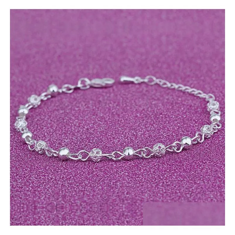  foot jewelry anklets silver anklet link chain for women girl foot bracelets fashion jewelry wholesale 