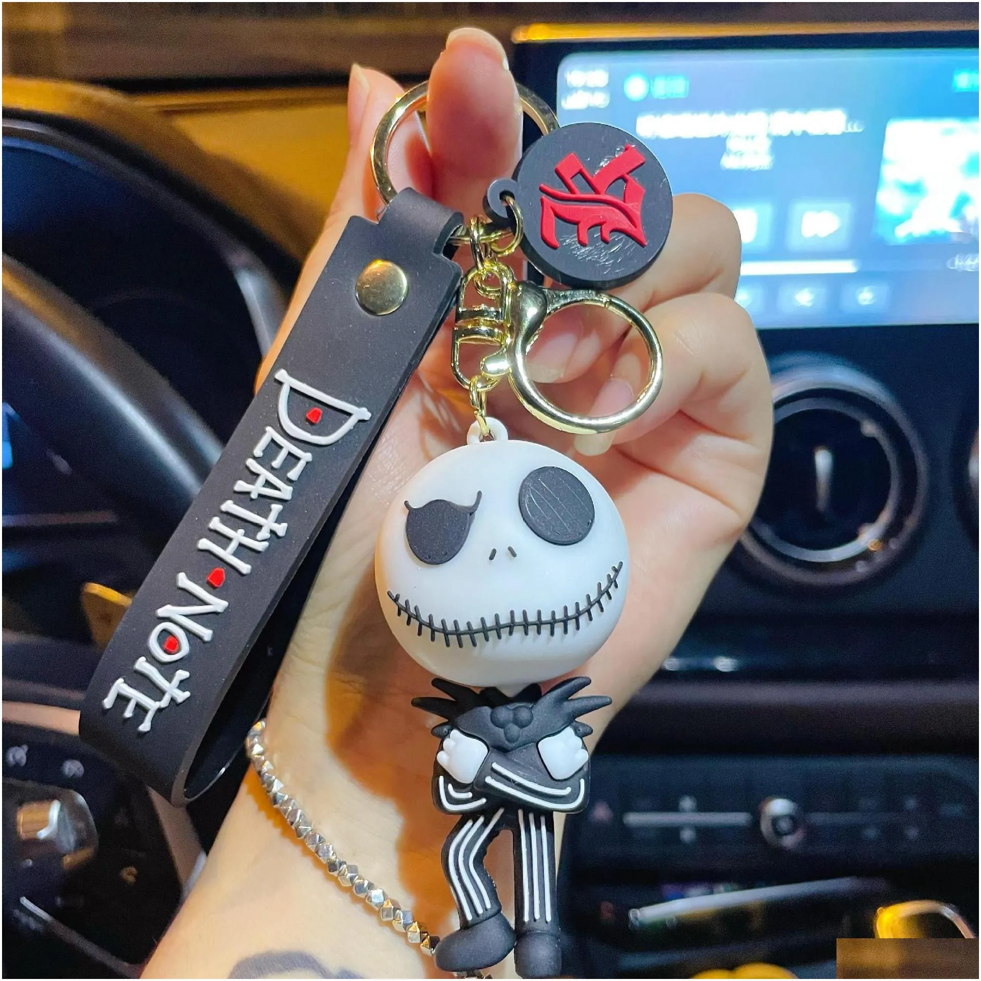 2023 Christmas Eve Horror Night Doll Keychain Pvc Halloween Cute 3D Model Personalized Skeleton Jack Schoolbag Dhnj1