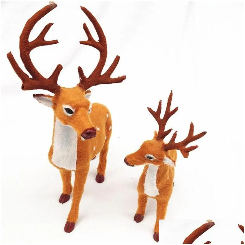 christmas decorations simulation deer ornaments toys adornos de navidad 2022 noel xmas kids gift year goodschristmas