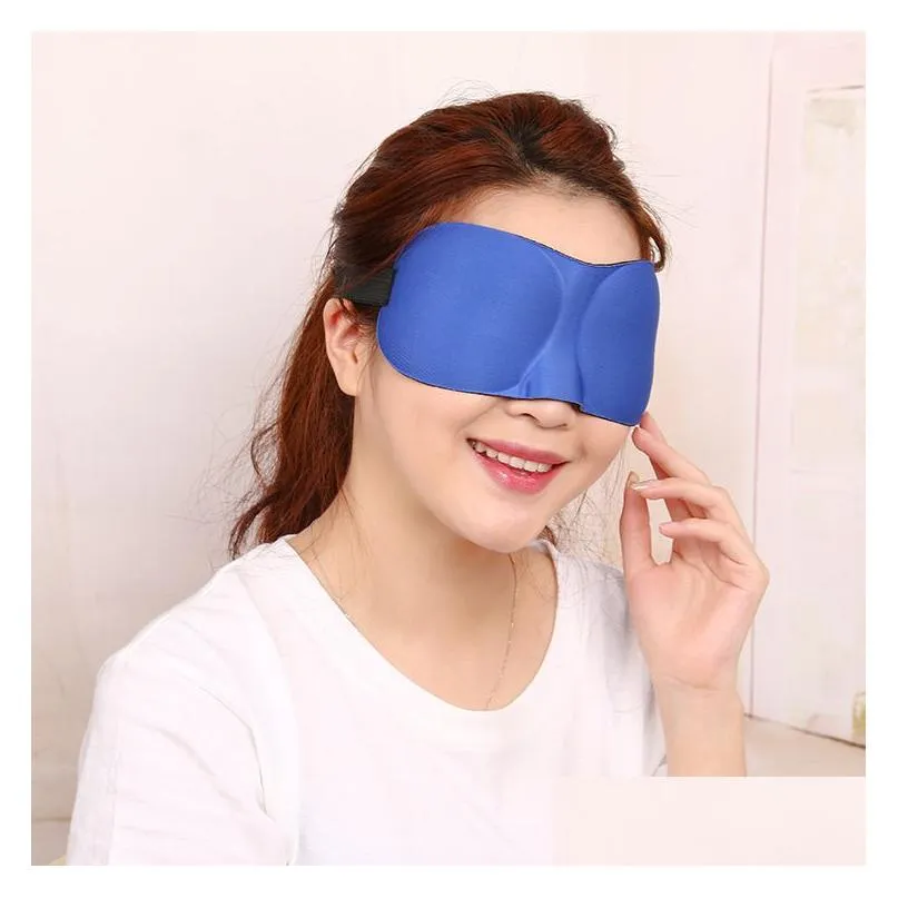 200pcs 3d sleep mask natural sleeping eye mask eyeshade cover shade eye blindfold travel eye6 color in stock