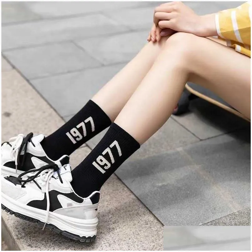 Clothing Sets Mens Socks Hip Hop Men Women Skateboard God Harajuku Sock Crew Cotton Sport Calcetines G220924 Baby, Kids Maternity Baby Dhptc