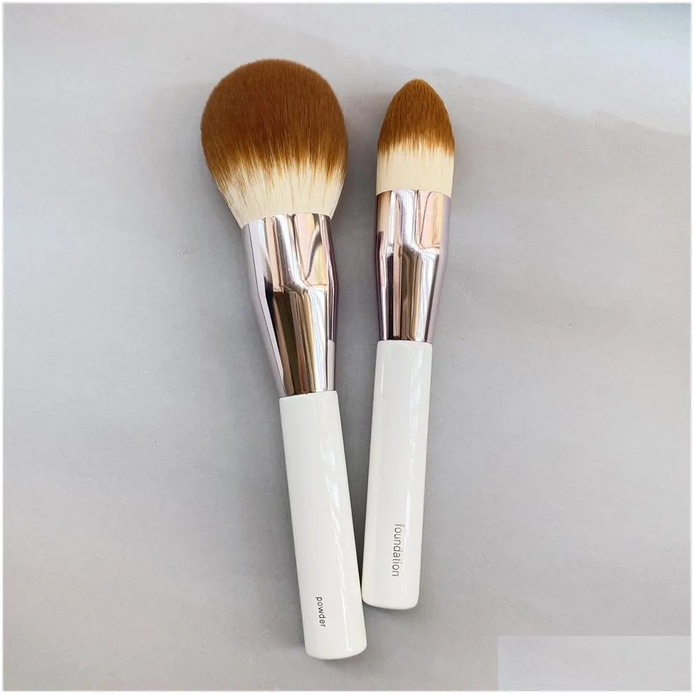 lm the powder foundation makeup brushes - soft synthetic hair large powder flawless finish cream liquid cosmetics brushes beauty tools