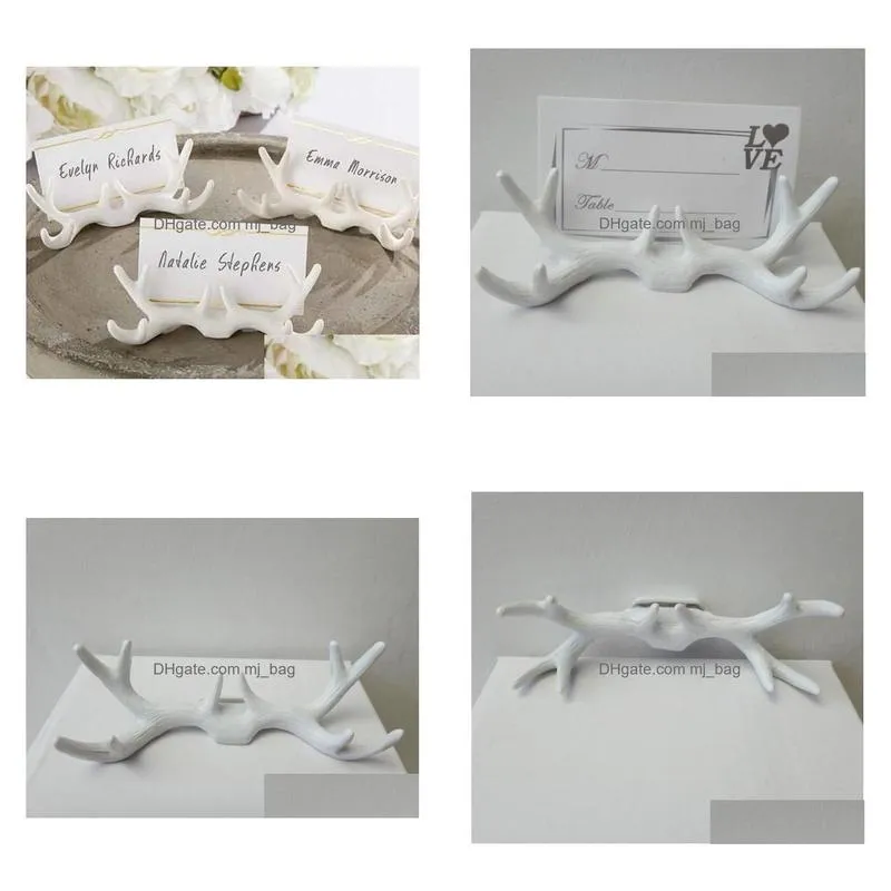 Party Decoration Wedding Decoration Resin Antler Place Card Holder For Favors Supplies Wholesale Home Garden Festive Party Supplies Ev Dhmt5