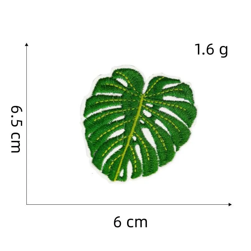 notions 20 pieces iron ones cactus leaf embroidered decorative plant repair applique emblem badge for clothing backpacks jeans