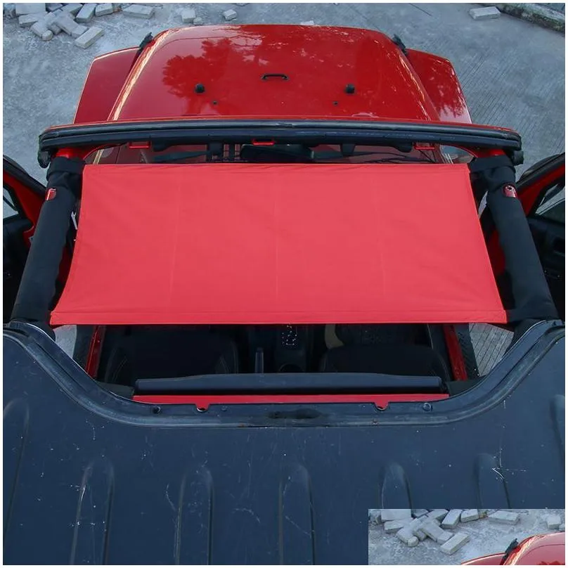 car mesh sunshade roof sun net for jeep wrangler yj tj jk jku jl jlu 1987-2019 2/4door