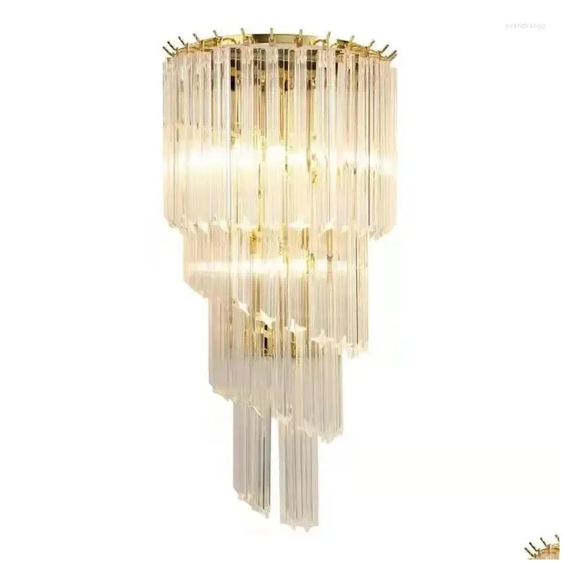 Wall Lamps Wall Lamps Minimalist Crystal Gold Indoor Light For Living Room Bedroom Bedside Nordic Porch Led Sconce Lampara Lights Ligh Dhwmh