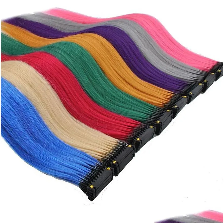 Other Health Care Items Products High Quality Double Dn Cuticle Aligned Remy Hair 6D Pre Bonded Human Extensions 613 Color Customiza Dhxag