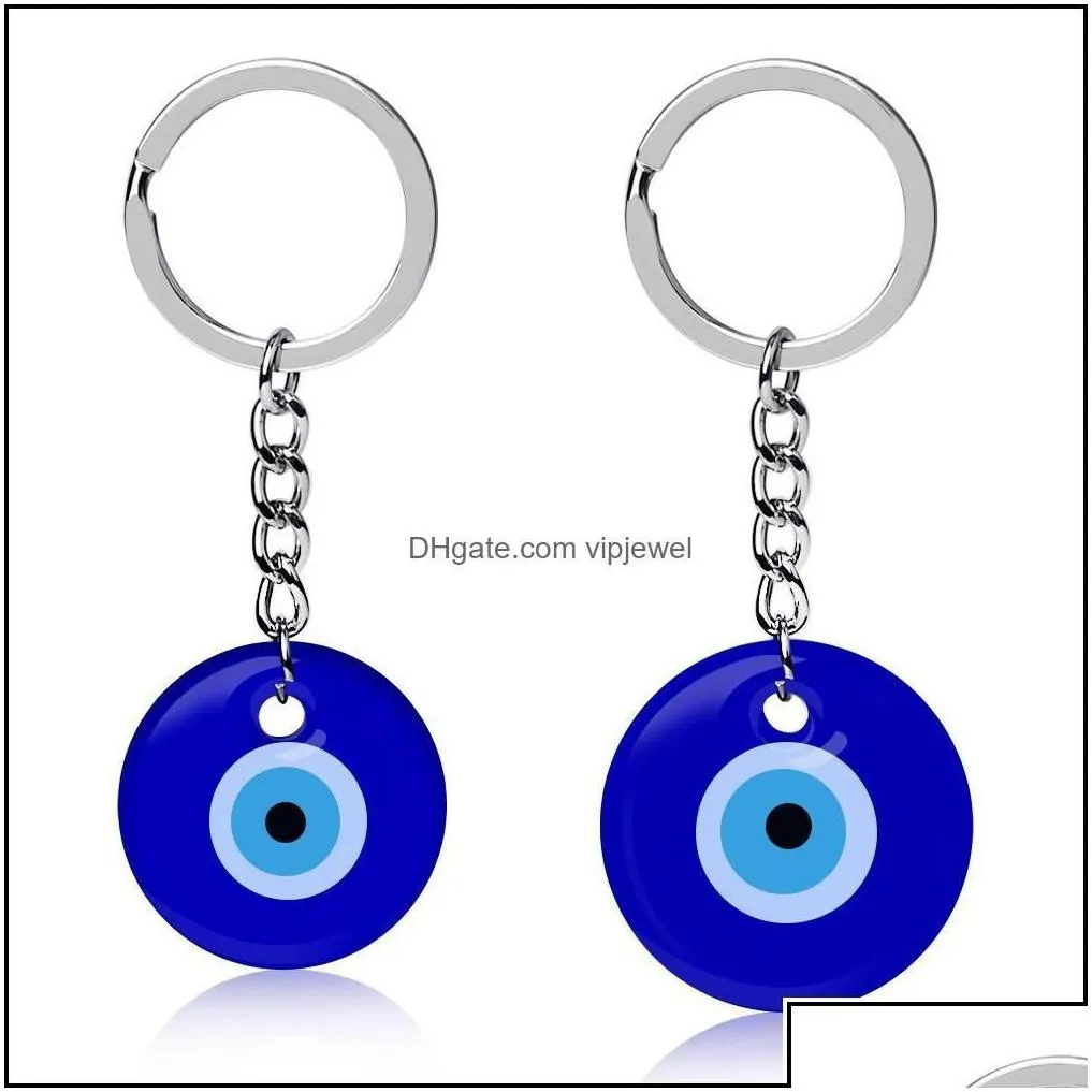 key rings key rings jewelry turkish evil blue eye keychain car ring amet lucky charm hanging pendant jewerly drop delivery 2021 jjc5w