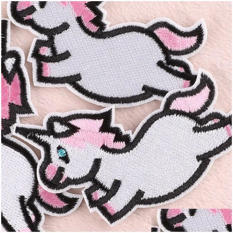 iron ones for clothing sewing notions cute unicorn embroidered appliques for diy decoration t-shirt backpack hats shoes