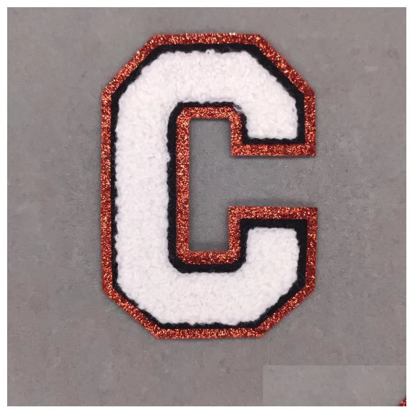 notions 8cm letter stickers varsity chenille english letters a-z iron on repaires alphabet sewing appliques clothing badges
