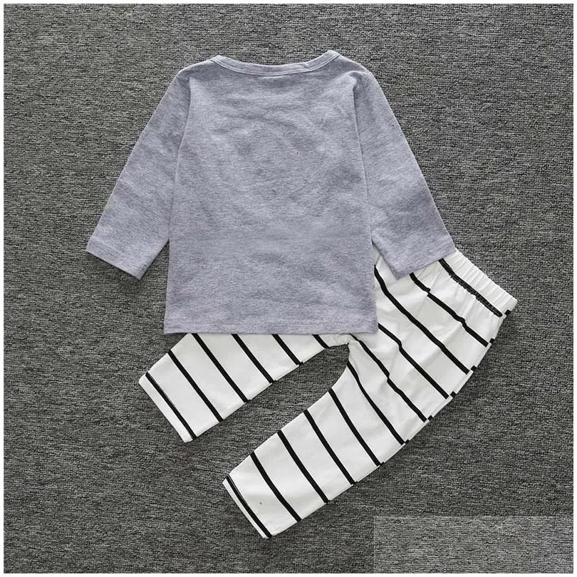 2018 Autumn baby clothes baby boy clothes set cotton long-sleeved T-shirtadd pants write a newborn baby girls clothing set