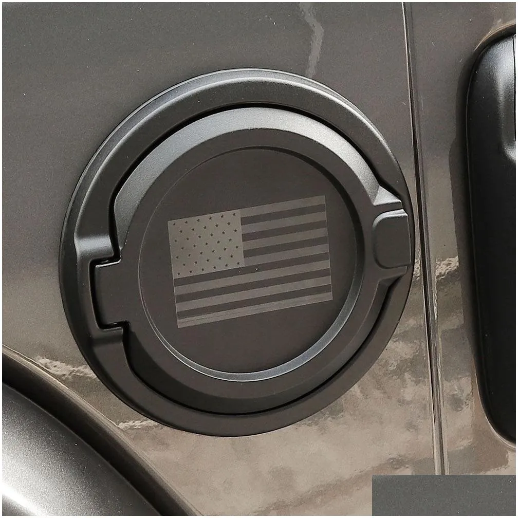 fuel tank cover american flag black for jeep wrangler jl 2018add auto exterior accessories abs metal