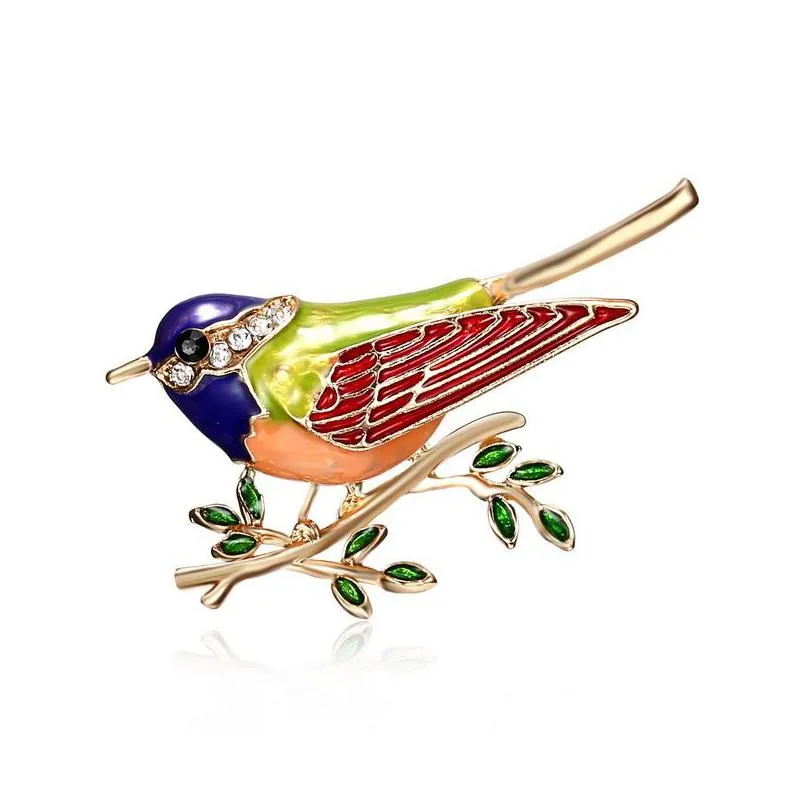 personalized bird branch brooch animal acrylic brooch jewelry clothing corsage men women suit jacket pins