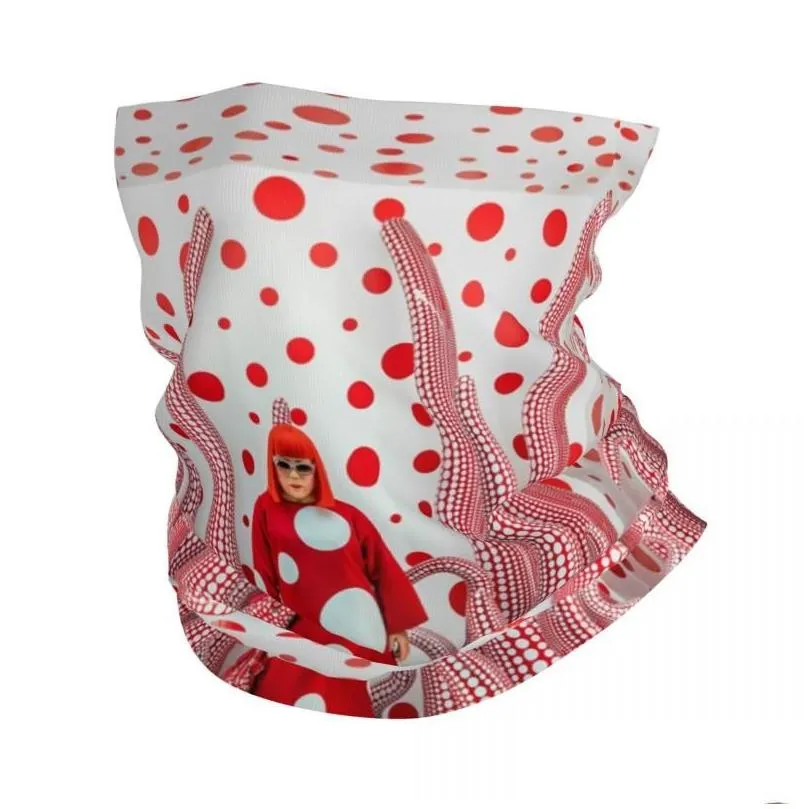 Bandanas Bandanas Yayoi Kusama Bandana Neck Gaiter Uv Protection Face Scarf Er Women Men Abstract Art Headwear Tube Fashion Accessorie Dhfeo