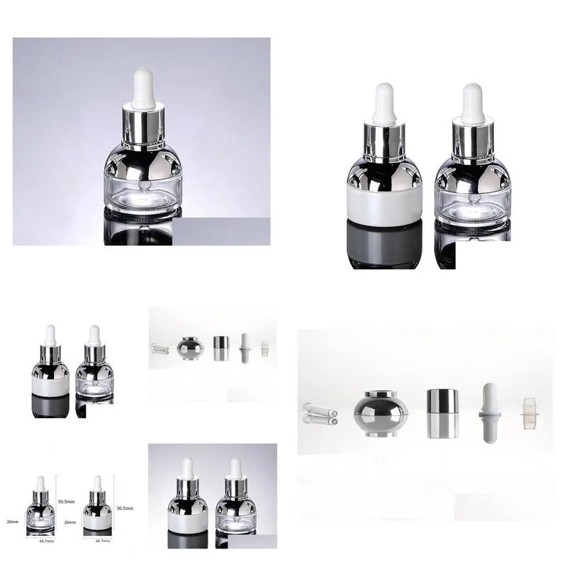 Packing Bottles Wholesale 30Ml Transparent Glass Dropper Bottles Empty  Oils Per Bottle Women Cosmetic Container Small Packag Dhsxa