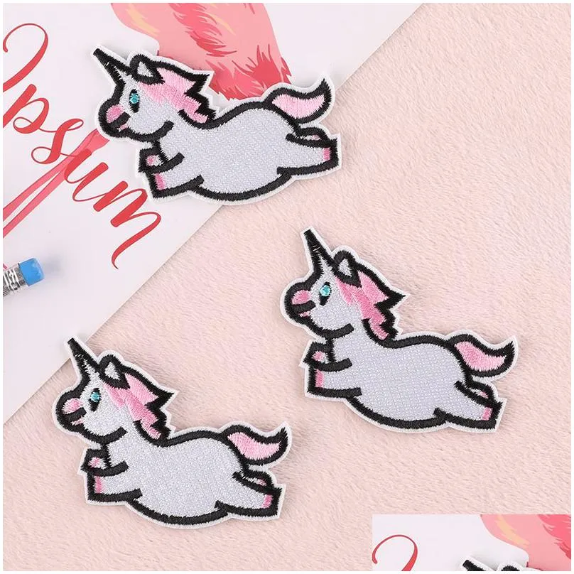 iron ones for clothing sewing notions cute unicorn embroidered appliques for diy decoration t-shirt backpack hats shoes