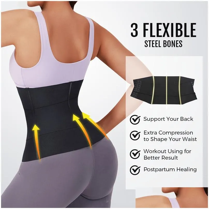 waist tummy shaper trainer body shapewear women slimming sheath woman flat belly girdle postpartum wrap belt faja corset 230221