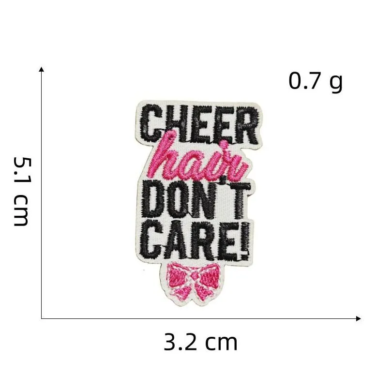 notion iron ones cheer leader embroideredes decoration sewing applique diy accessories for backpacks clothes vests jackets