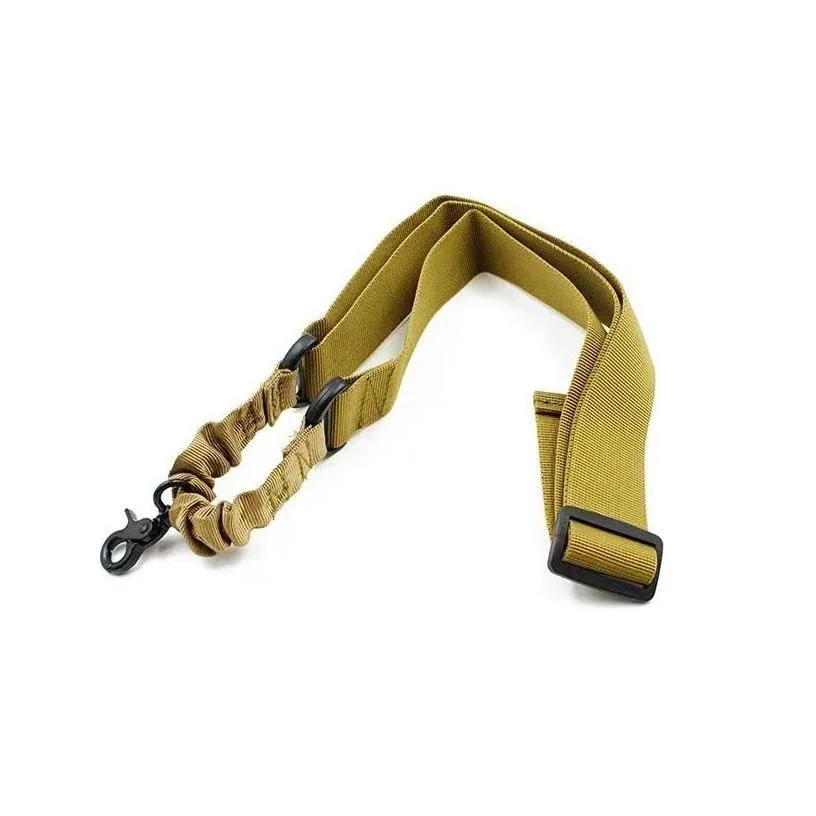 tactical accessories nylon 1 single point outdoor adjustable bungee sling strap system hook buckle rope hunting training waist drop de