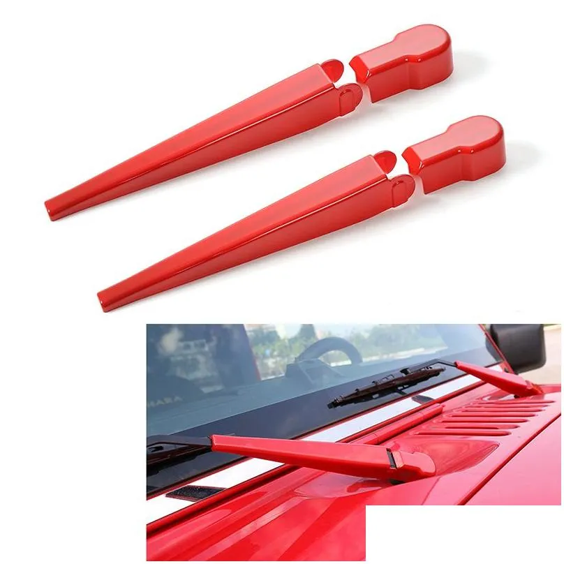 front window windshield wiper arm blade decoration for jeep wrangler 2007-2017 abs car styling car exterior accessories