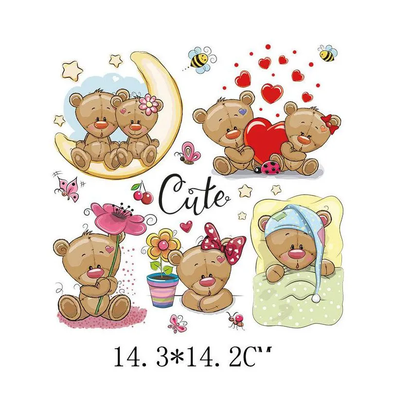 notions iron on cute animales set for kids clothing diy t shirt hoodies applique vinyl unicorn heat transfer clothes stickers costume accessories