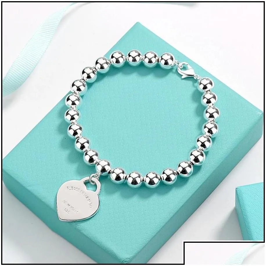 charm bracelets charm bracelets heart design ball chain fine jewelry for women golden sier bracelet pseiras famous drop delivery 2022