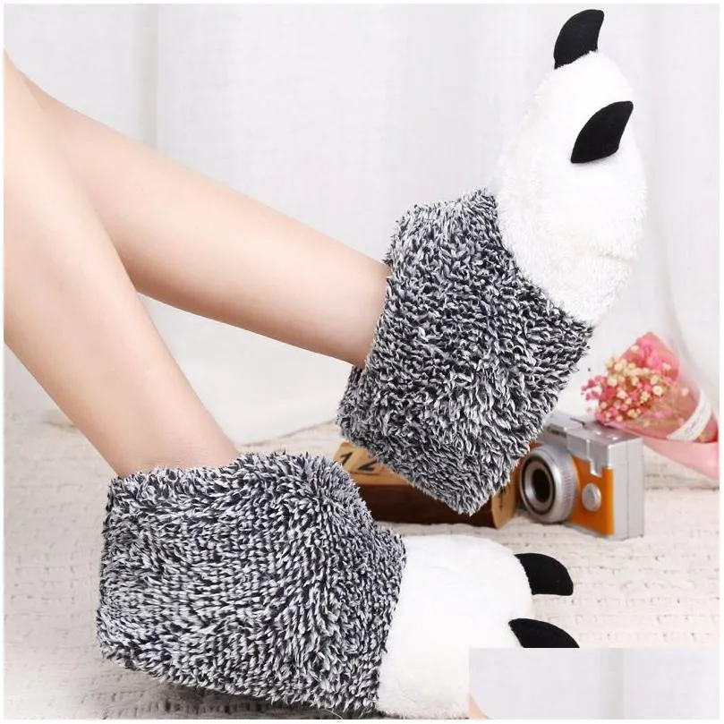 Wholesale Manufacturer Of Super Soft Plush Claw Shoes In Autumn And Winter Cute Bear Cotton Slippers Couple Otyjp