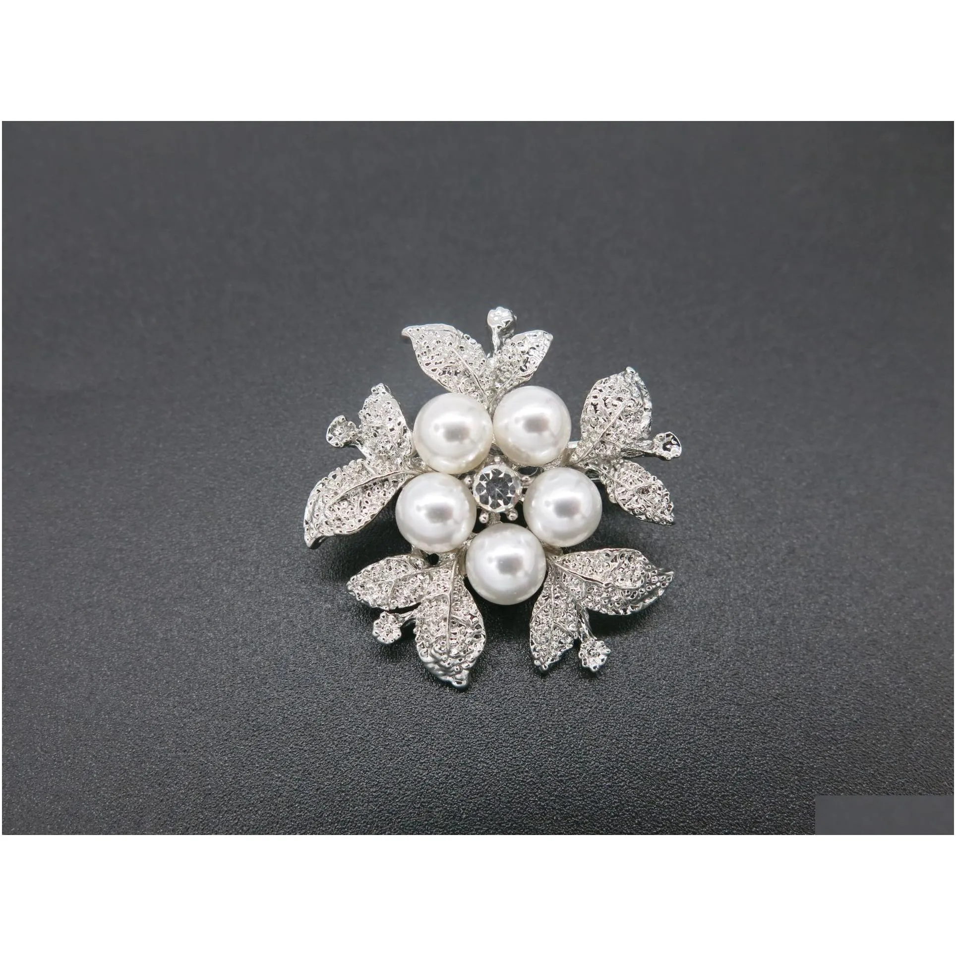 rhinestone pearl brooch for women fashion clothing pin diamond set flower brooches pins jewelry accessories female