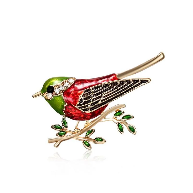 personalized bird branch brooch animal acrylic brooch jewelry clothing corsage men women suit jacket pins