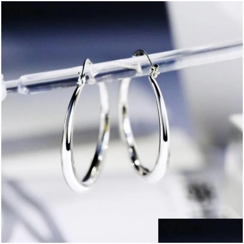 Hoop & Huggie Hoop Earrings Hie Delysia King Women Trendy Simplicity Alloy Round Birthday Party Smooth Surface Banquet Grace Jewellery Dhjty