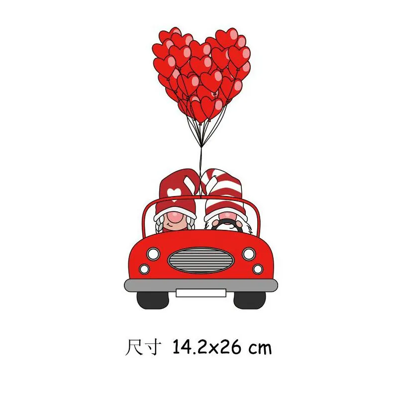 notions love heart iron on transfer for clothing large size red rose valentineses sticker t shirt appliques for clothes bag pillow covers diy